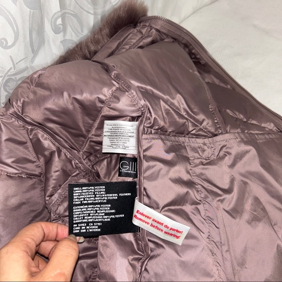 Kenneth Cole Champagne Mauve Fur Trim ZipUp Jacket - Picture 11 of 13